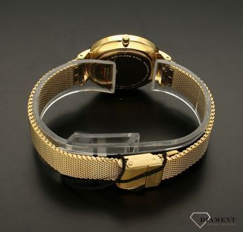 Zegarek damski Bisset Sapphire BSBF32 złoty. Okrągła koperta w białym z czarnymi wyraźnymi cyframi kolorze emanuje kobiecością. Subtelna elegancja pięknie uwidacznia się na klasycznych wskazówkach w odcieniu złota. Tarcza oz.jpg
